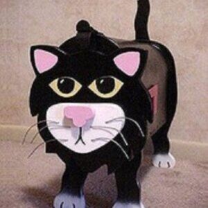 NEW Black Cat Mailbox Kitten